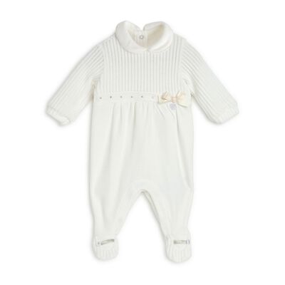 Girls Bronze Embellished Leg Opening Babysuit